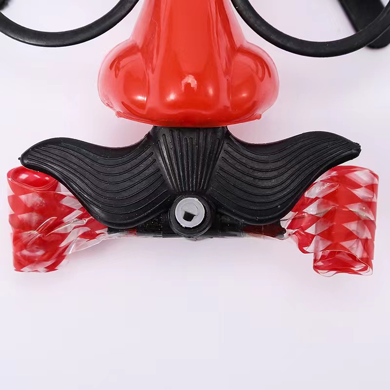Funny Clown Nose Mustache Glasses Whistle Costume Ball Round Frame False Nose Blow Out Dragon Joke Trick Party Favors Toys
