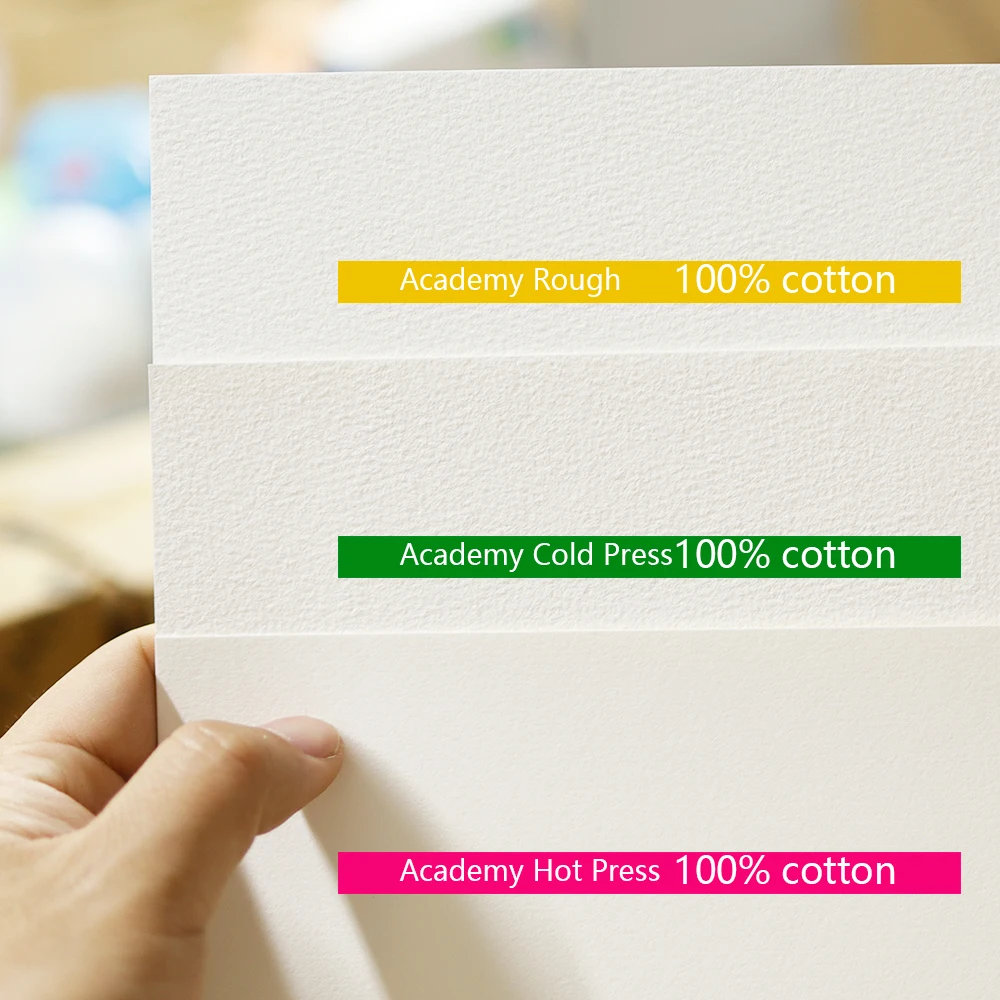 Baohong Watercolor Paper Pad 300g Academy Cotton 100% Color Lead Sketch Four Side Sealing Glue 20 Sheets/Copy 32k 16k 8k