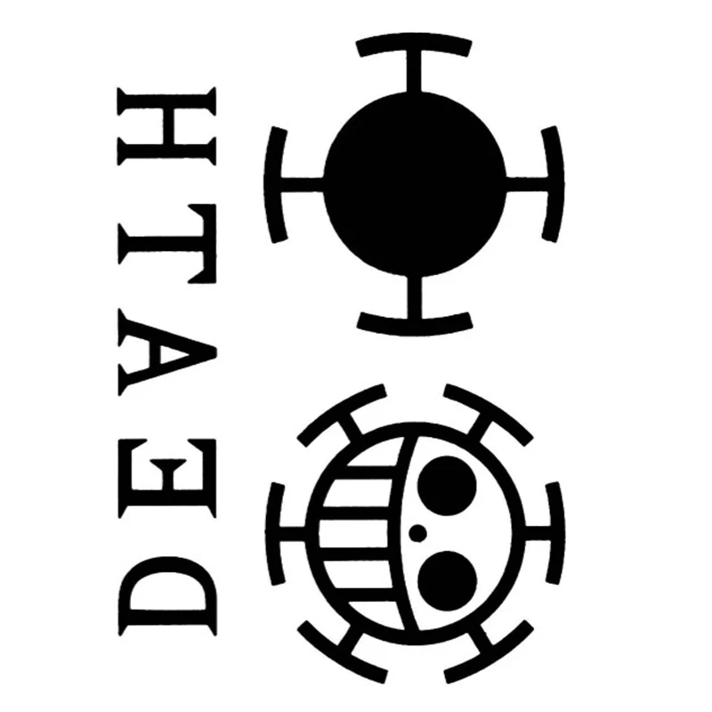 Anime Trafalgar D Water Law Cosplay Tattoo Stickers Waterproof Temporary Adult Unisex Costume DEATH Sticker Props Accessories