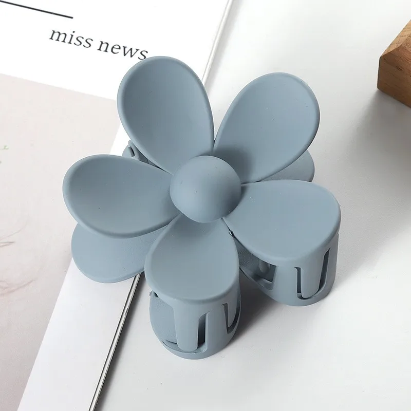 Large Size Fashion Flower Sculpt Hair Claws Colourful Ponytail Hair Accessories Matte Claw Clips For Women Or Girls