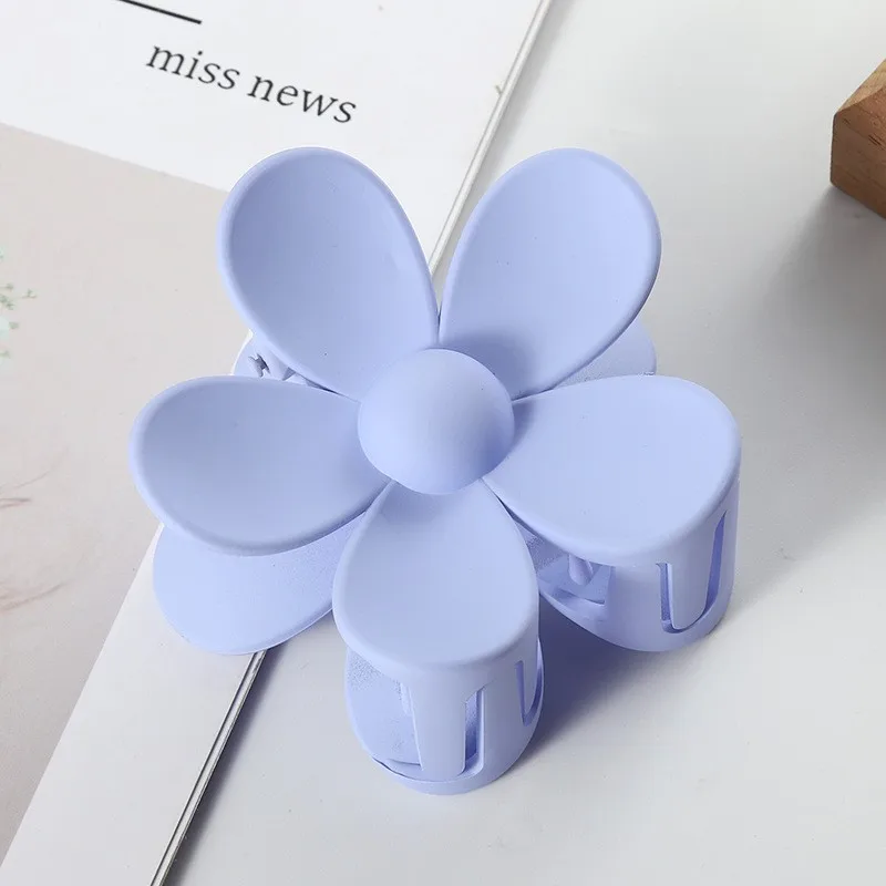 Large Size Fashion Flower Sculpt Hair Claws Colourful Ponytail Hair Accessories Matte Claw Clips For Women Or Girls