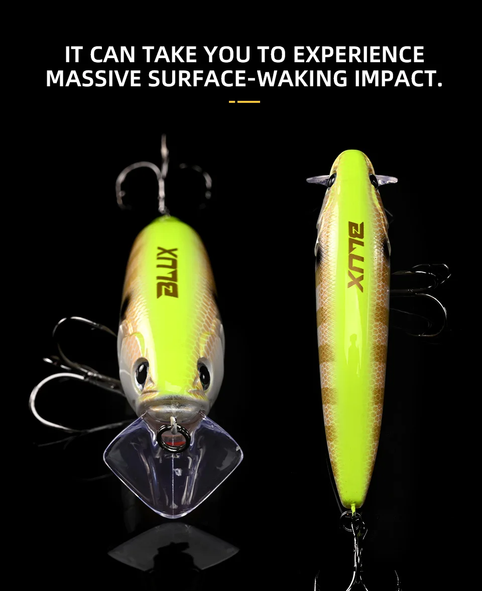 BLUX GIAN 105F Minnow Topwater Fishing Lure 108mm 30g Crank Floating Swimming Hard Bait Noise System Wobbler Shad For Bass Pike