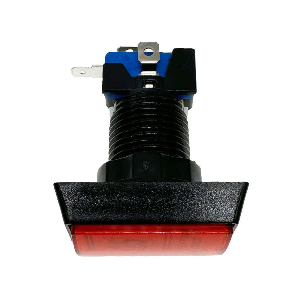 1PCS Arcade Push Button 25 Center Red Push for Credit Coin Operated Gamed Game Led rectangular buttons with Micro Switch