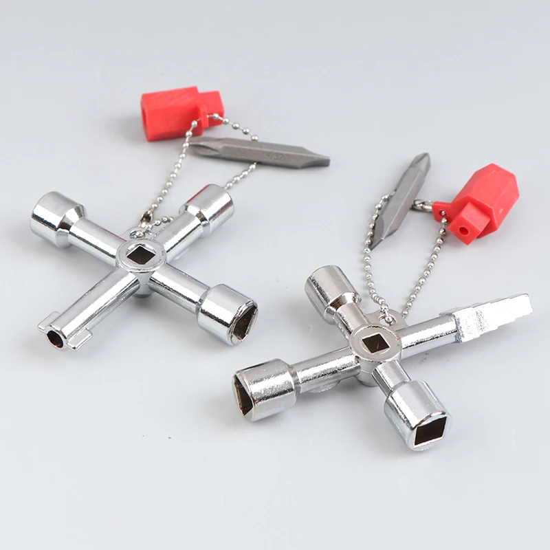 Multi-Functional Water Utility Triange Key Wrench Plumbing Spanner Square Triangle Train Electrical Cupboard Elevator Cabinet