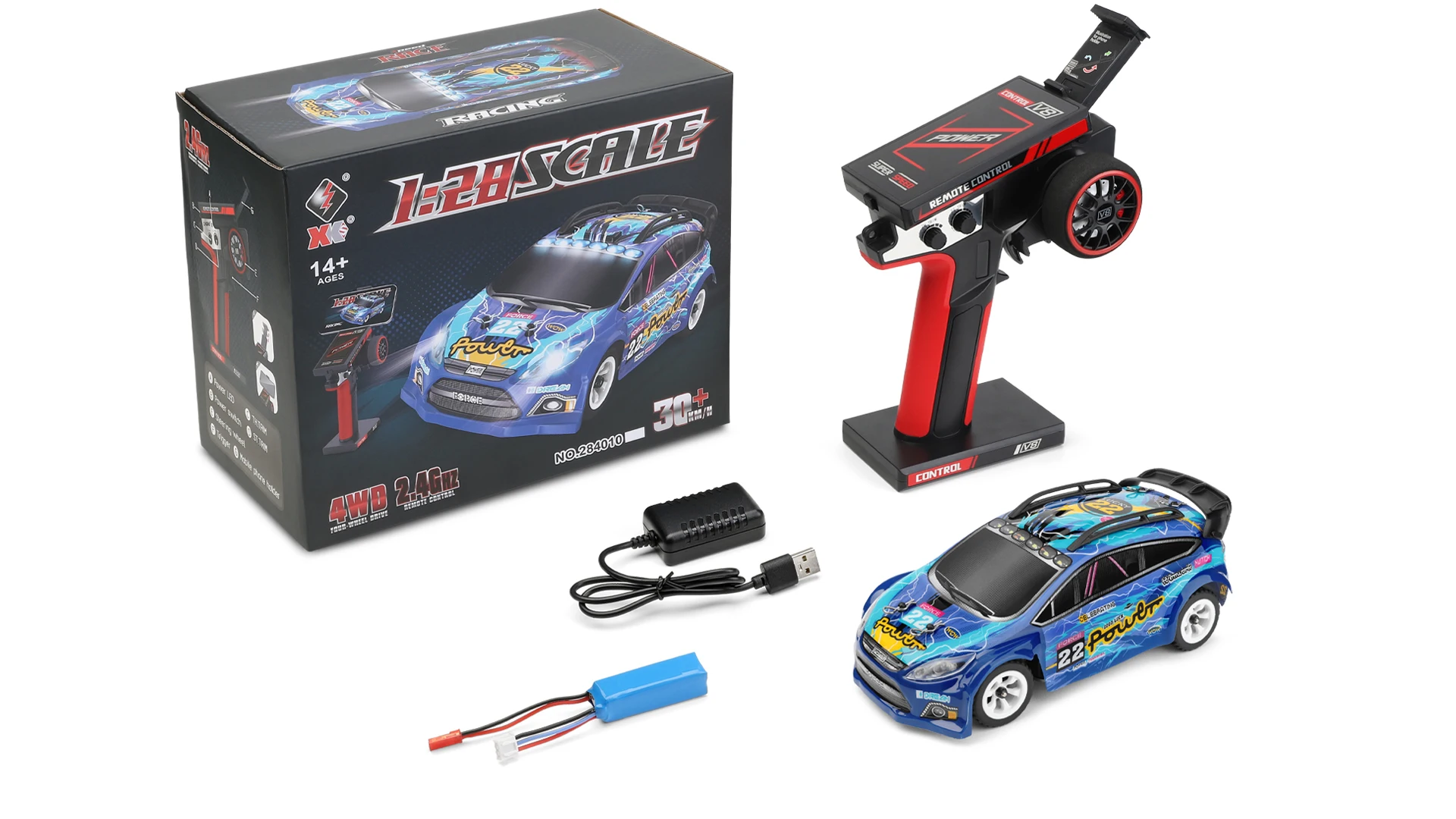 WLtoys 1/28 RC Car 284010 284161 4WD Drive Off-Road 2.4G 30KM/H High Speed Alloy Car 1:28 Rally Racing Car Toys for Kids Gift