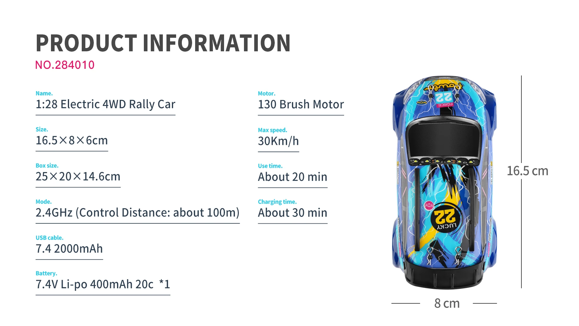 WLtoys 1/28 RC Car 284010 284161 4WD Drive Off-Road 2.4G 30KM/H High Speed Alloy Car 1:28 Rally Racing Car Toys for Kids Gift