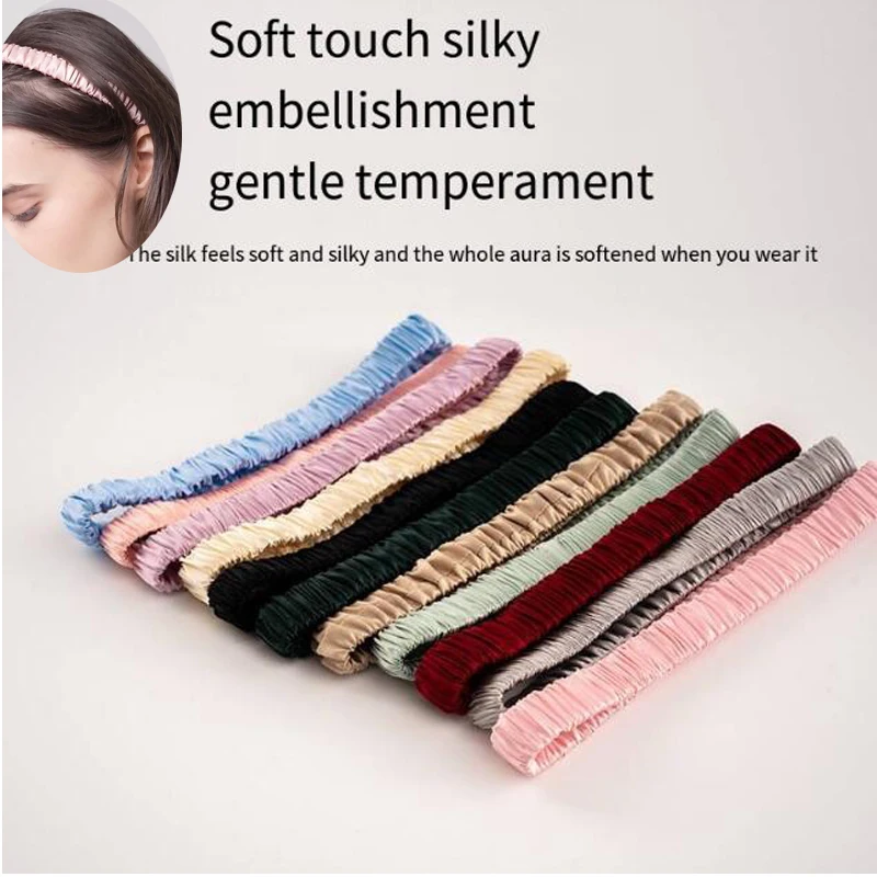 100% Pure Silk Headband for Women Hairband Makeup Accessory Elegant Hair Accessories for Her