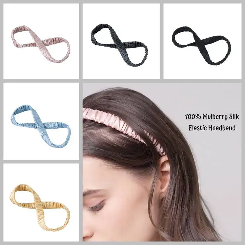 100% Pure Silk Headband for Women Hairband Makeup Accessory Elegant Hair Accessories for Her