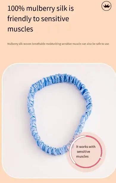 100% Pure Silk Headband for Women Hairband Makeup Accessory Elegant Hair Accessories for Her