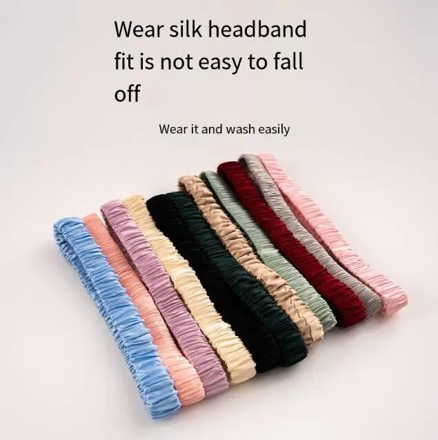 100% Pure Silk Headband for Women Hairband Makeup Accessory Elegant Hair Accessories for Her