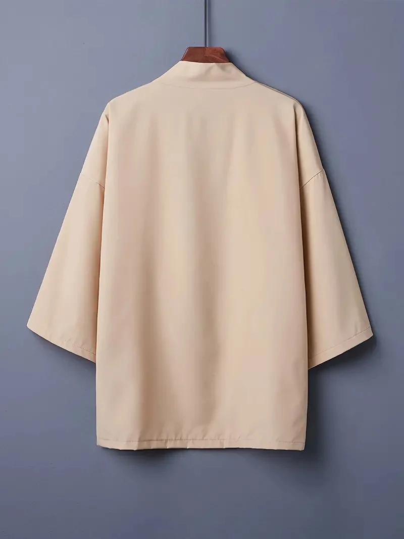 Kimono Men Cloak Kimono Para Hombre Black Coat White Cloak Beach Shirt Summer Haori Men Unisex Samurai Clothing Japanese Men