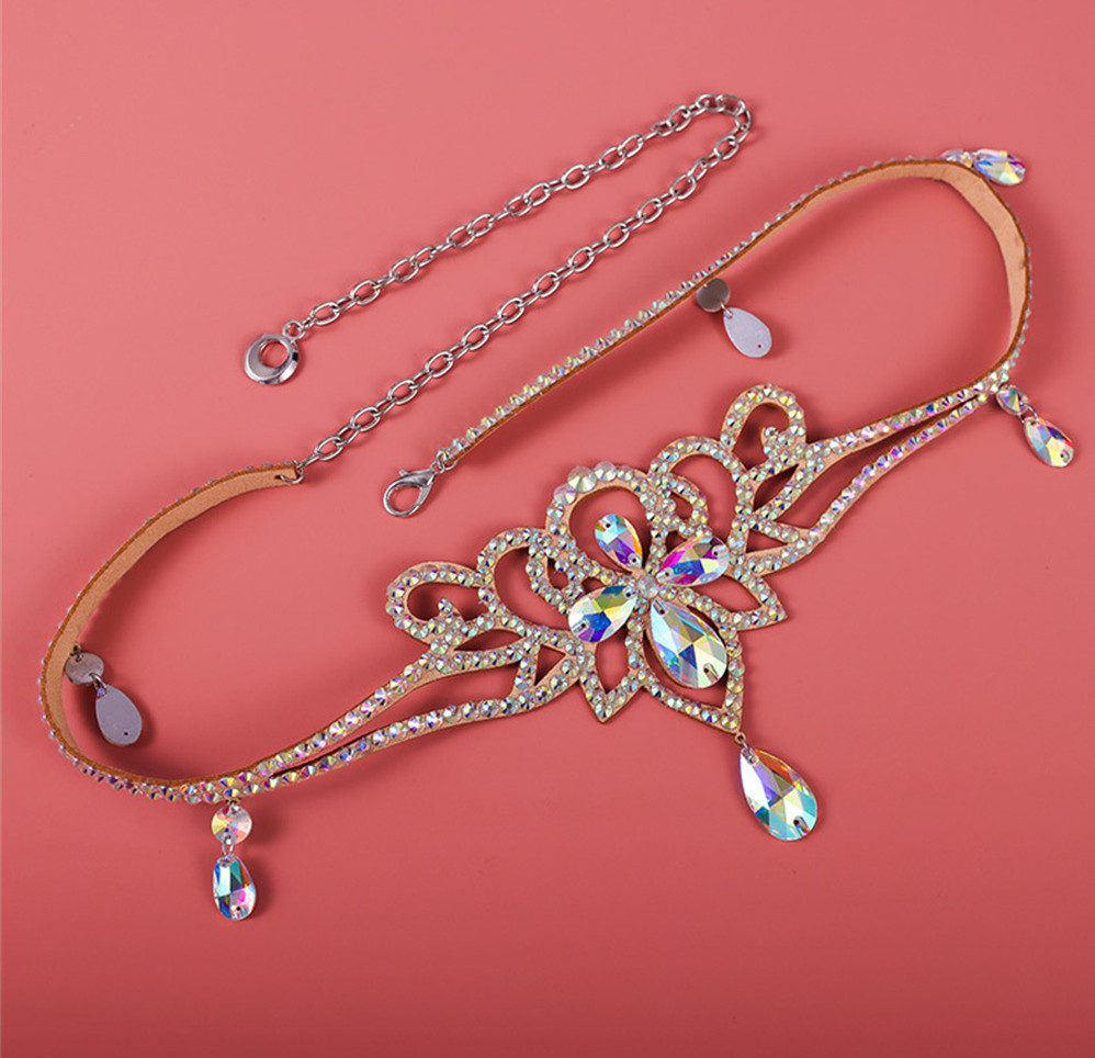 Sparkle Belly Dance Waist Chain Belt Shine Layered Rhinestone Body Jewelry Accessories Bikini Chain Adjusyable for Women Girls