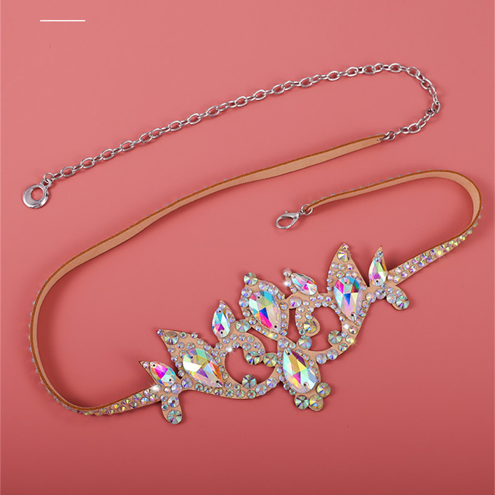Sparkle Belly Dance Waist Chain Belt Shine Layered Rhinestone Body Jewelry Accessories Bikini Chain Adjusyable for Women Girls