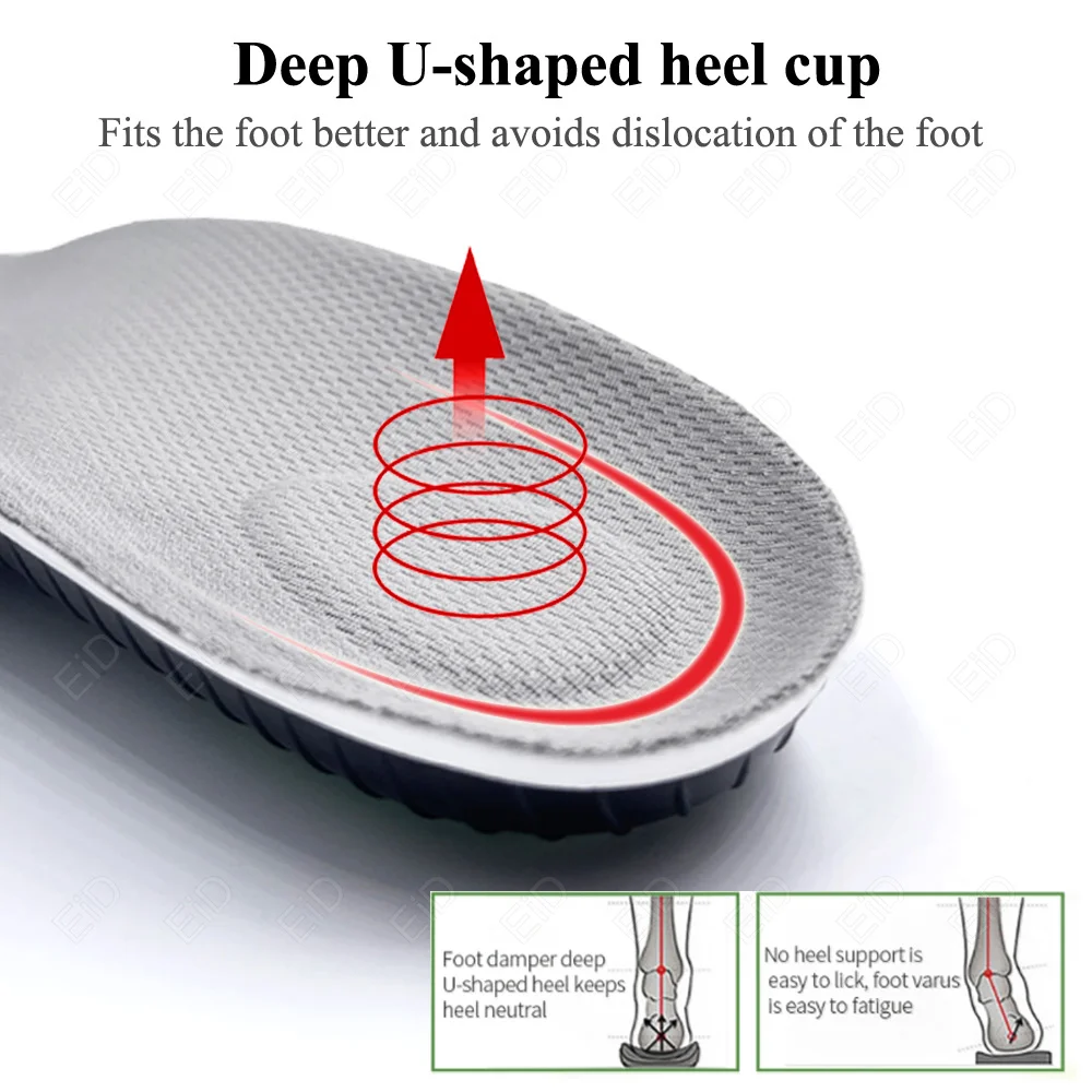 Best Orthopedic Insoles for Feet EVA Gel Shock Absorption Health Orthotic Sole Pad Sport Arch Support Relief Plantar Fasciitis