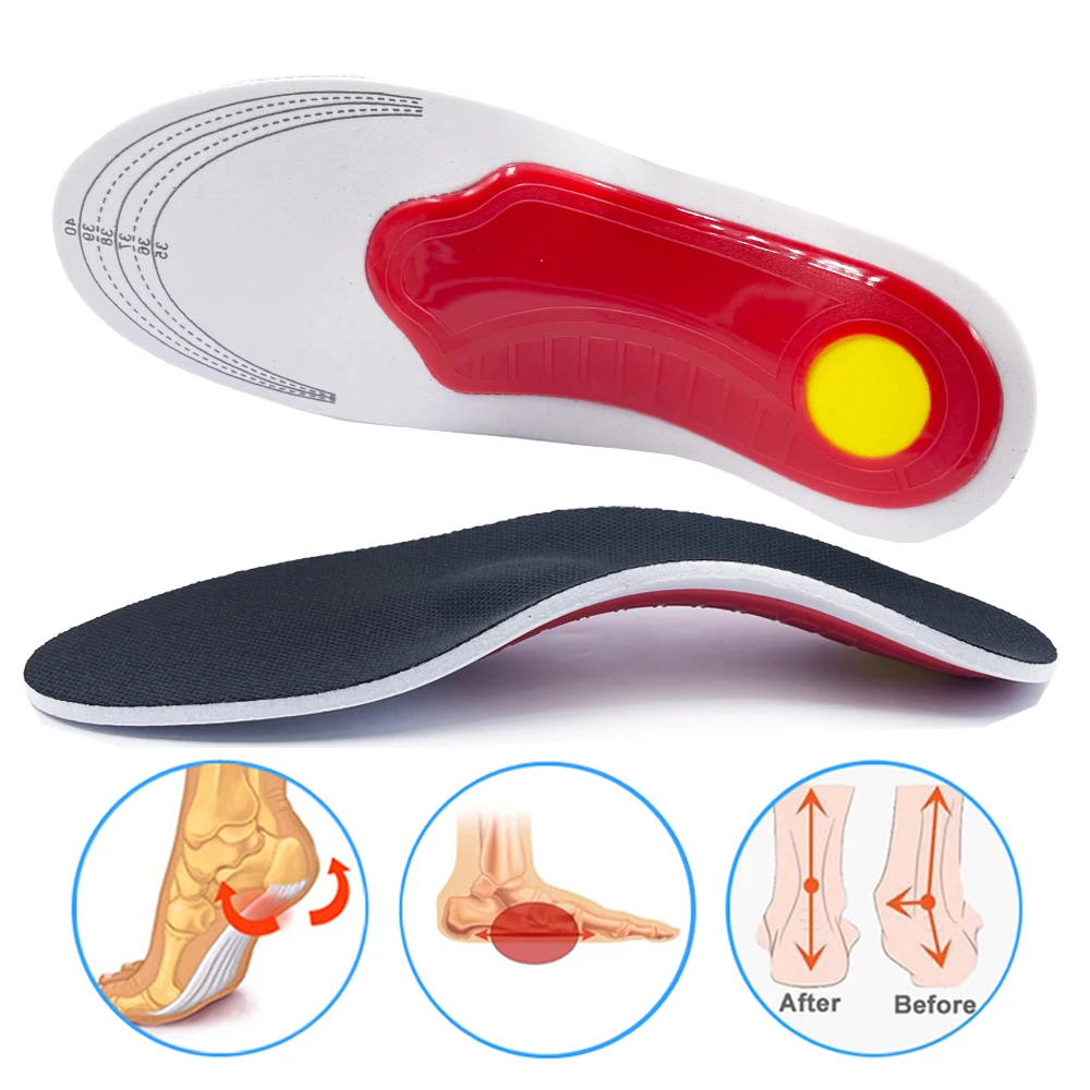 Best Orthopedic Insoles for Feet EVA Gel Shock Absorption Health Orthotic Sole Pad Sport Arch Support Relief Plantar Fasciitis