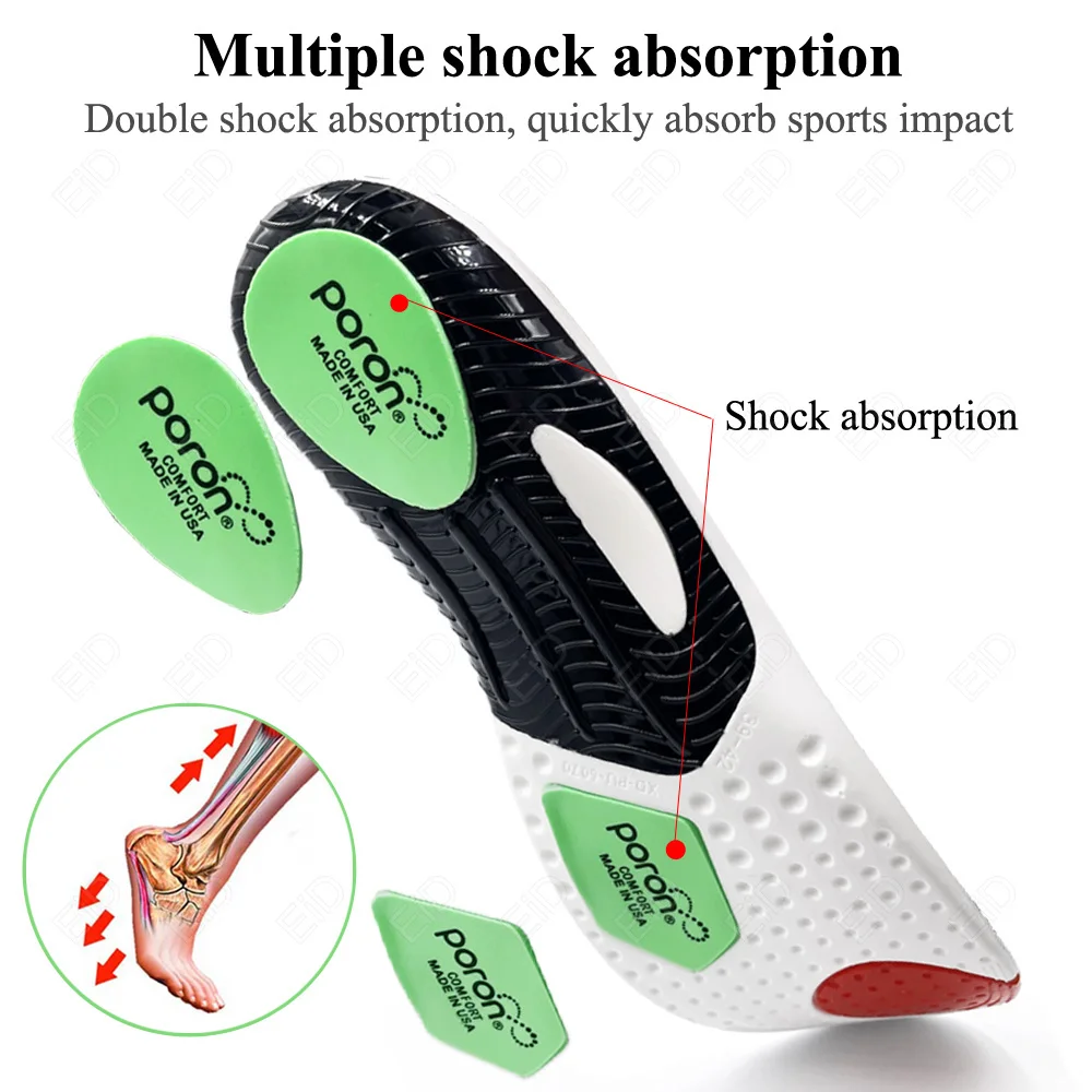 Best Orthopedic Insoles for Feet EVA Gel Shock Absorption Health Orthotic Sole Pad Sport Arch Support Relief Plantar Fasciitis