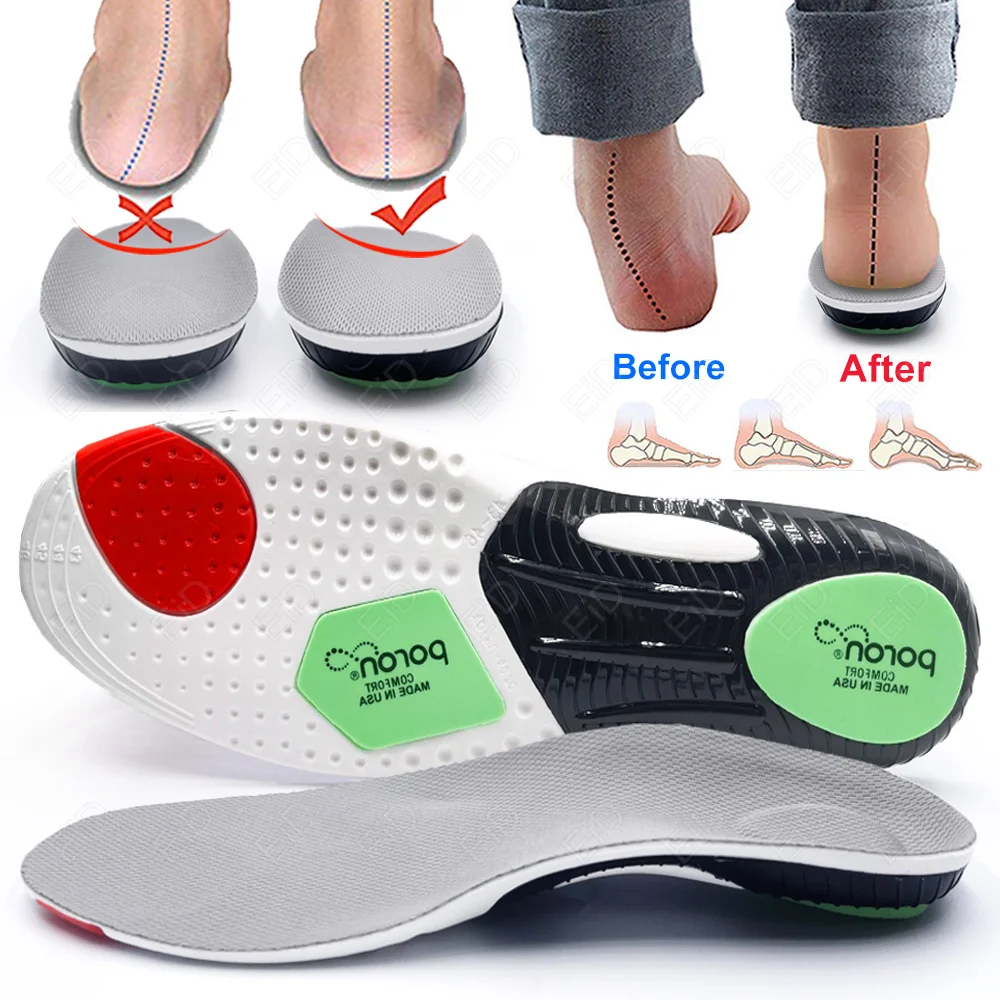 Best Orthopedic Insoles for Feet EVA Gel Shock Absorption Health Orthotic Sole Pad Sport Arch Support Relief Plantar Fasciitis