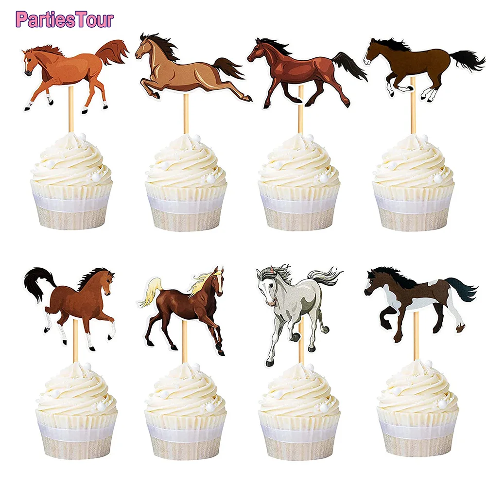 Horse Happy Birthday Cake Toppers Horse Racing Theme Cake Decoartions Horse Racing Birthday Party Decorations Supplies