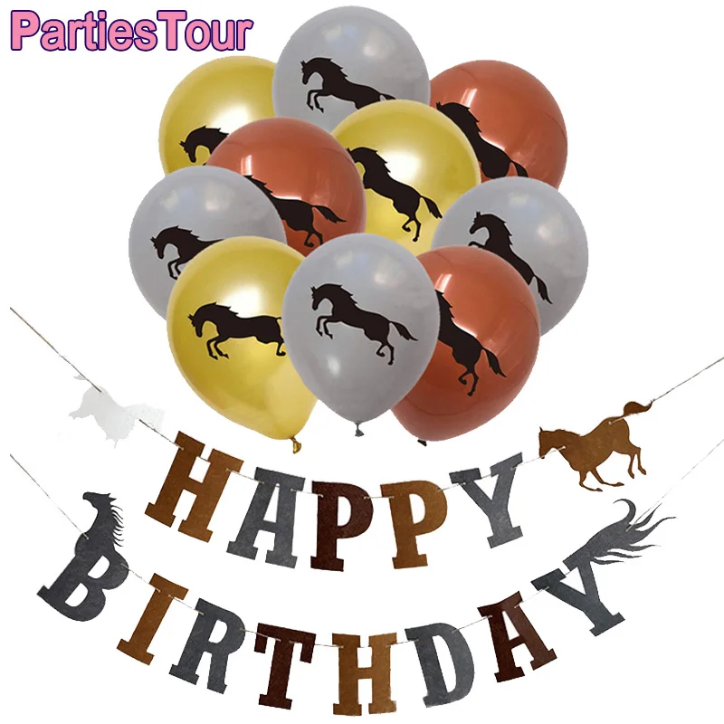 Horse Happy Birthday Cake Toppers Horse Racing Theme Cake Decoartions Horse Racing Birthday Party Decorations Supplies