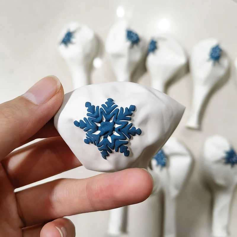 20pcs Christmas Party Decoration Frozen Snowflake Latex Balloons Birthday Baby Shower Wedding Decor Kid Toys Gifts Supplies