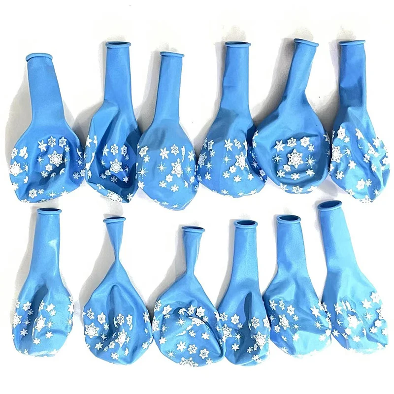 20pcs Christmas Party Decoration Frozen Snowflake Latex Balloons Birthday Baby Shower Wedding Decor Kid Toys Gifts Supplies