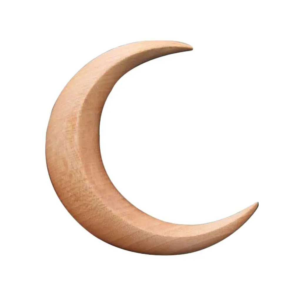 Moon Hair Fork Ramadan Hand Carved Wooden Hair Sticks for Women Long Hair Comb Hair Styling Tools Hair Accessories