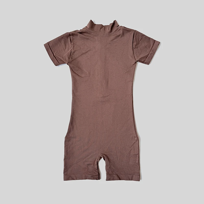 Summer Short Sleeve Zipper Jumpsuit Sports Wear Gym Fitness Sports Bodysuits Women Running Fashion Workout Clothes