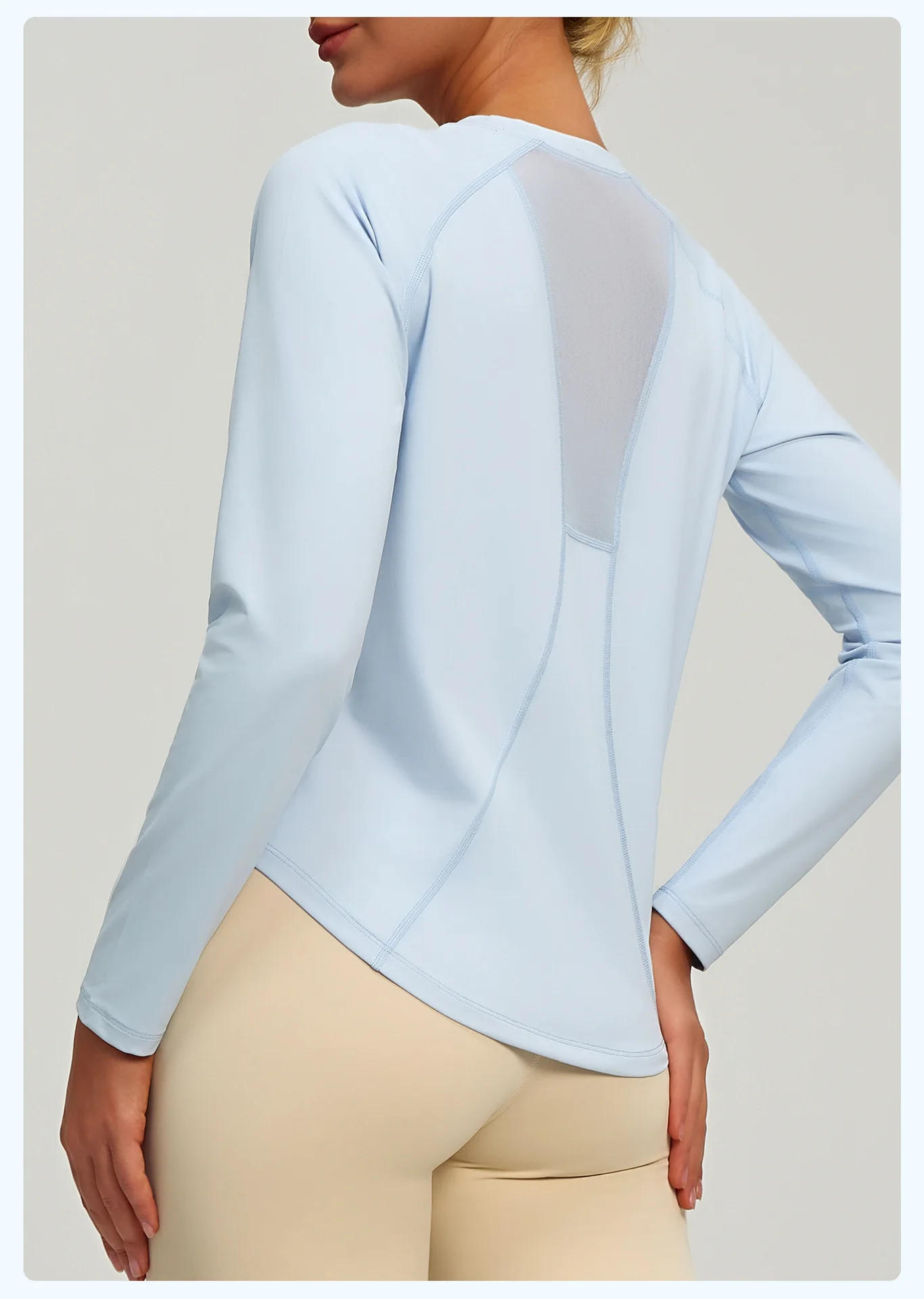2026 Spring Summer New Women's Yoga Top Loose Mesh Breathable Sports Long Sleeve T-shirt Basic Solid Color Top Riding Clothes