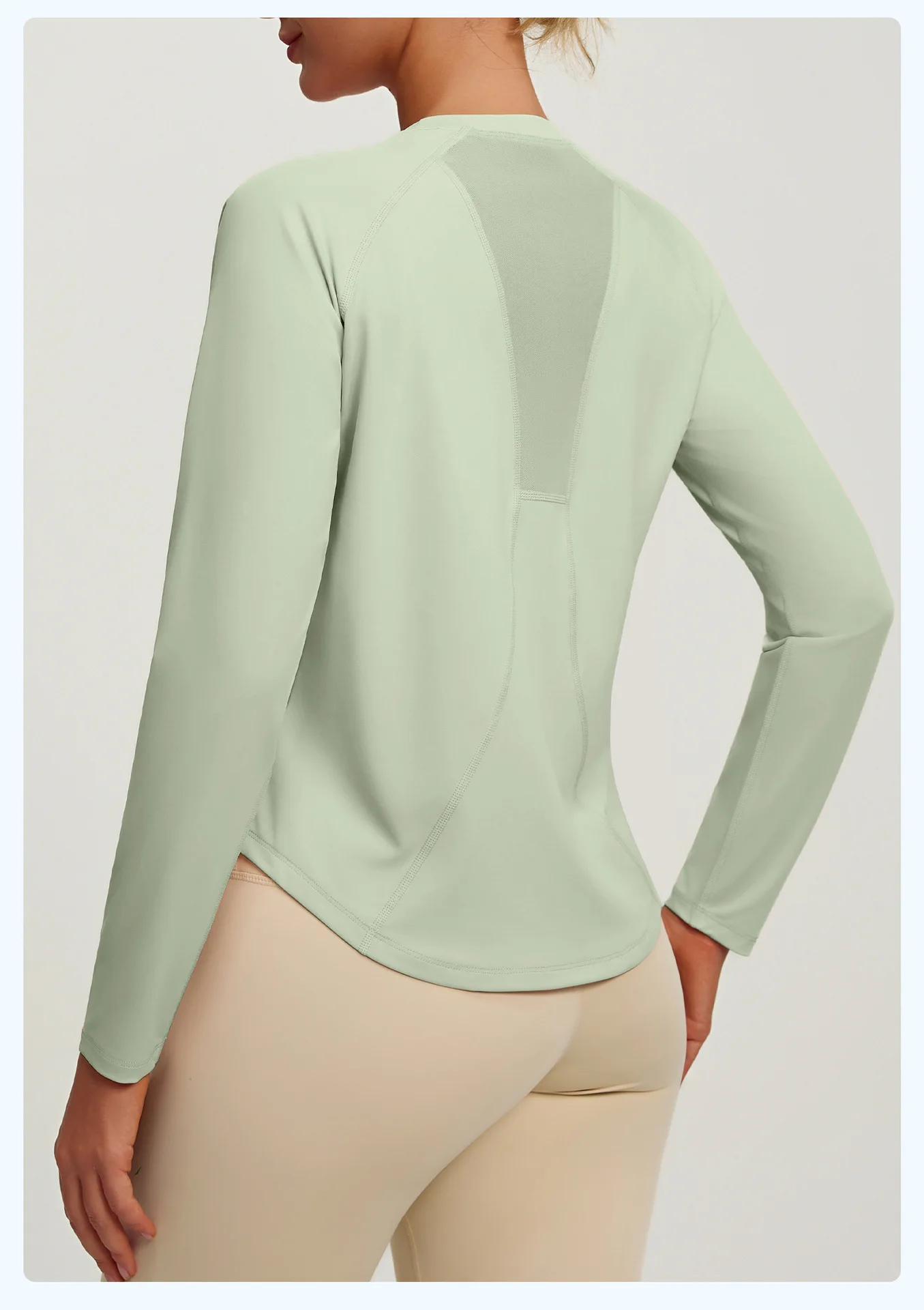 2026 Spring Summer New Women's Yoga Top Loose Mesh Breathable Sports Long Sleeve T-shirt Basic Solid Color Top Riding Clothes