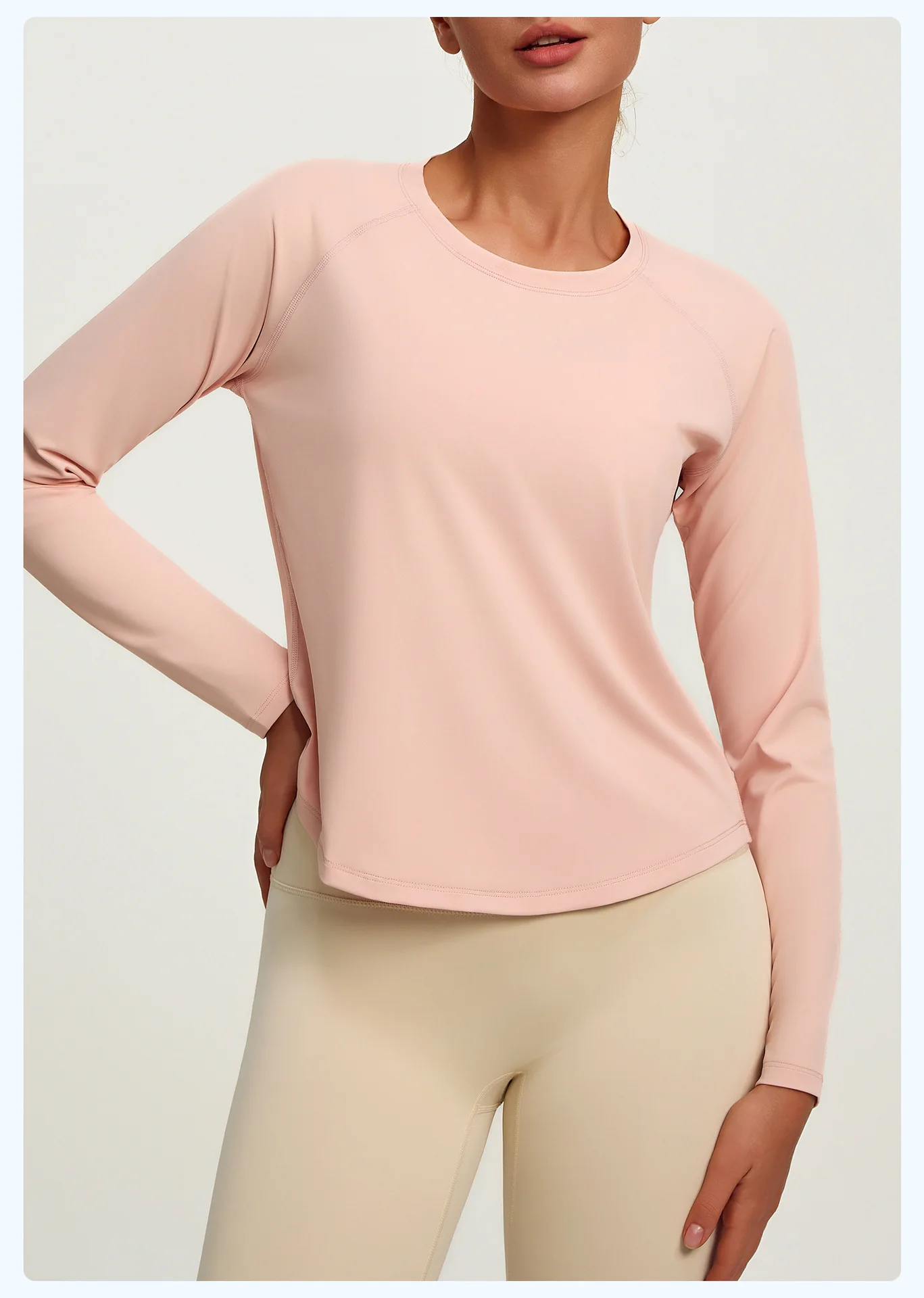 2026 Spring Summer New Women's Yoga Top Loose Mesh Breathable Sports Long Sleeve T-shirt Basic Solid Color Top Riding Clothes