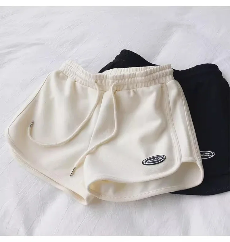 SMVP 2026 Women Casual Drawstring Sports Shorts Thin High Waist Yoga A-line Shorts Loose Women Running Straight Trousers Summer