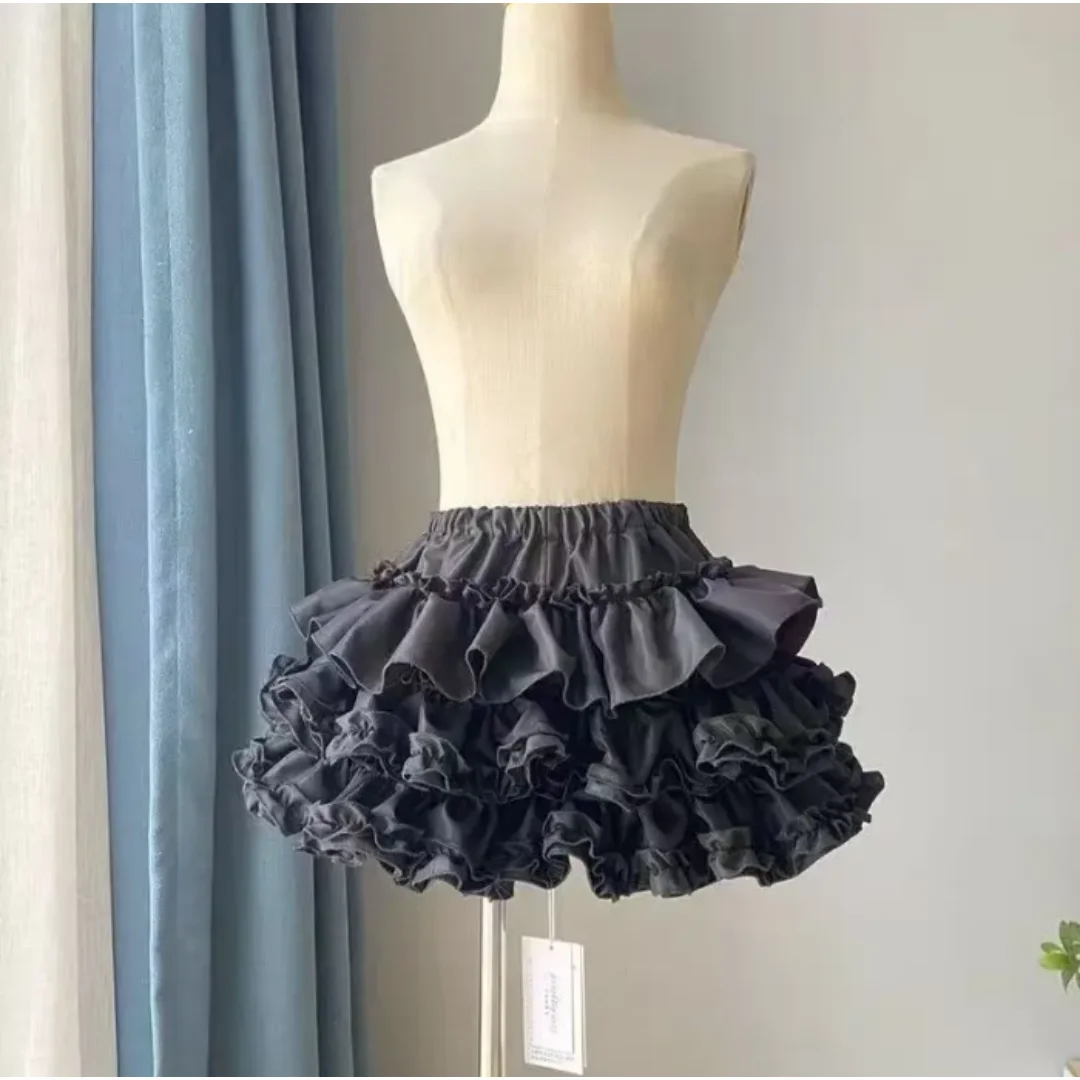 Japanese Y2k Cute Ruffled Plaid Skirt Gothic Punk Rock Subculture Cake Skirts Japanese Preppy Style Casual New Women Mini Skirts