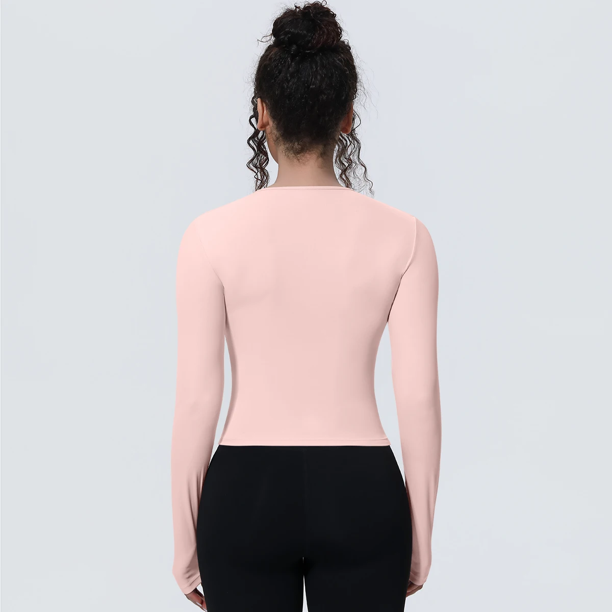 Woman's Yoga Long Sleeved Gym Sports Running Top Slim Breathable Soild Color Fitness Top Running Shirts Gym Top Yoga Sport Top