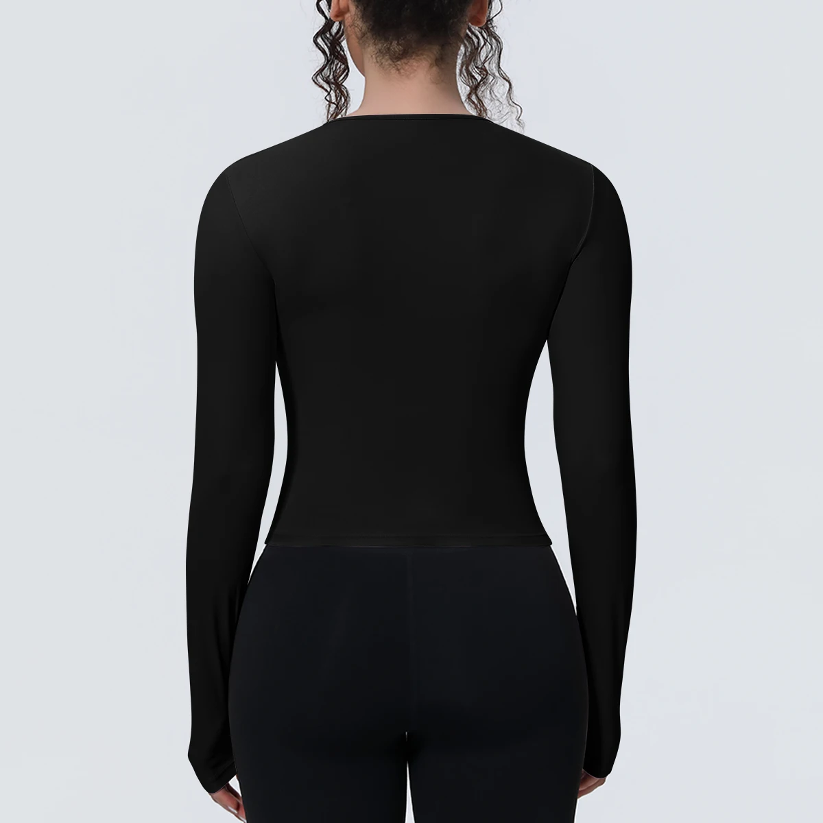 Woman's Yoga Long Sleeved Gym Sports Running Top Slim Breathable Soild Color Fitness Top Running Shirts Gym Top Yoga Sport Top