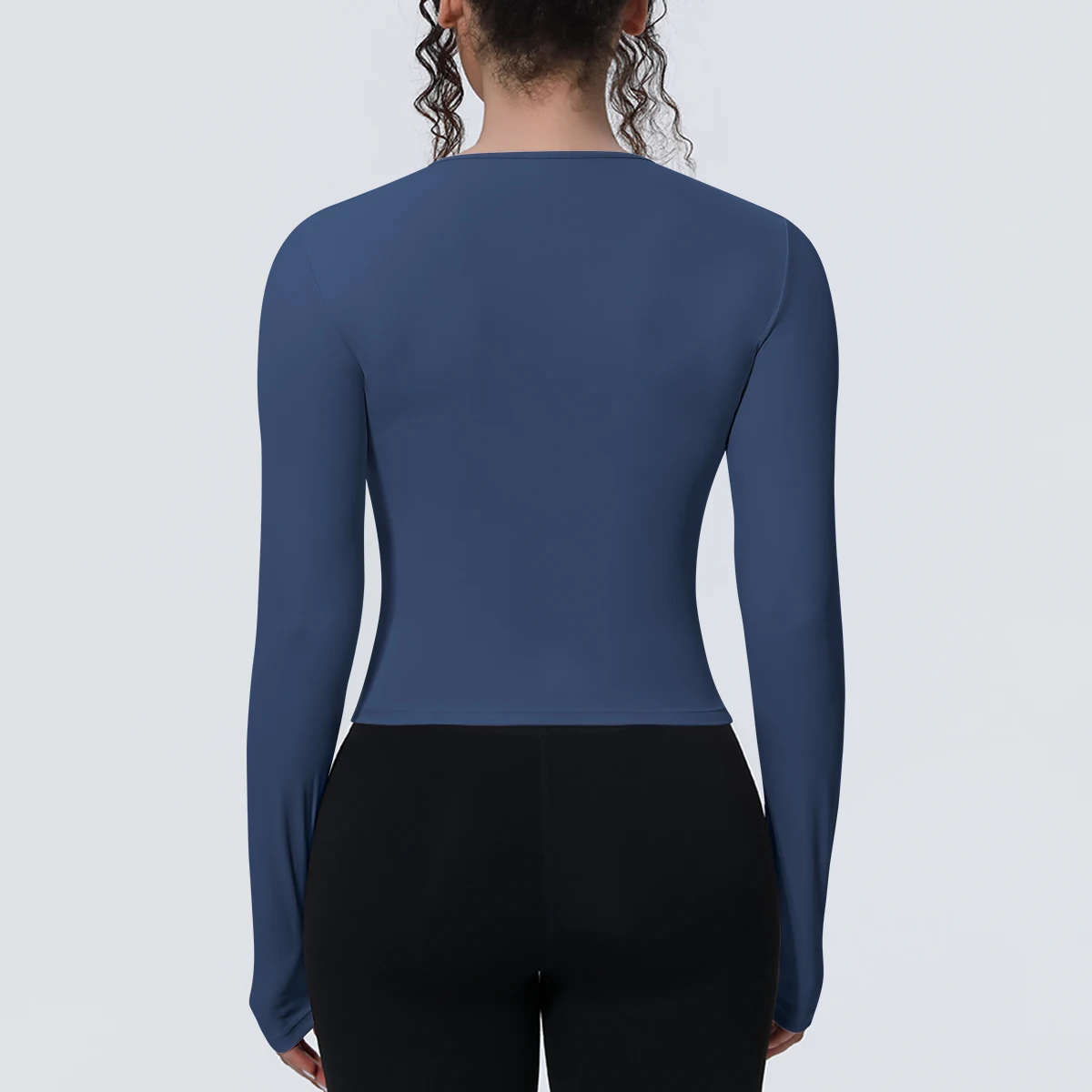 Woman's Yoga Long Sleeved Gym Sports Running Top Slim Breathable Soild Color Fitness Top Running Shirts Gym Top Yoga Sport Top