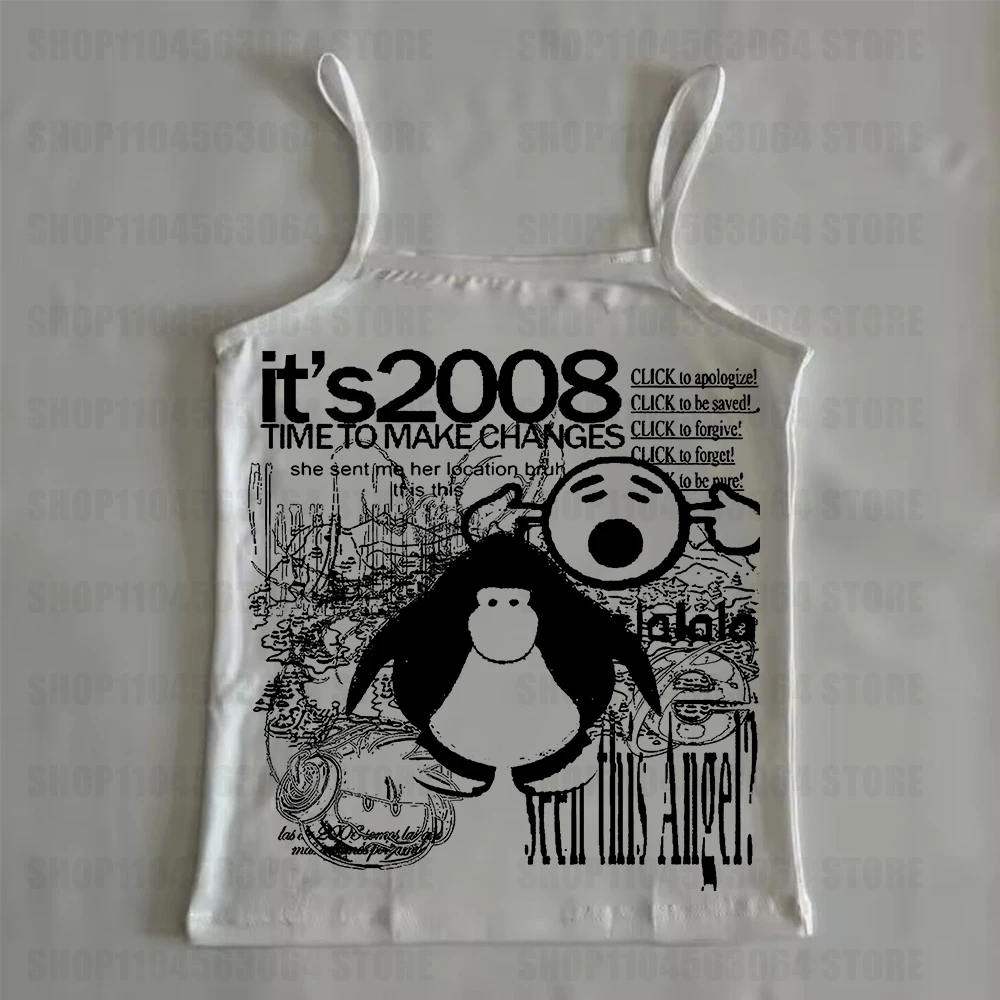 Gothic Clothes Women Tops Cute Tops With Suspenders Woman Clothing Crop Top Women Aesthetic Aesthetic Women's Blouses Harajuku