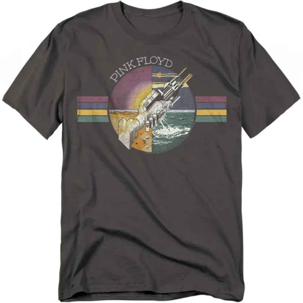 Pink Floyd Dark Side of The Moon Album Rock Music T-Shirt 2026 Summer New Women's Vintage Short Sleeve Casual Retro Style Shirt