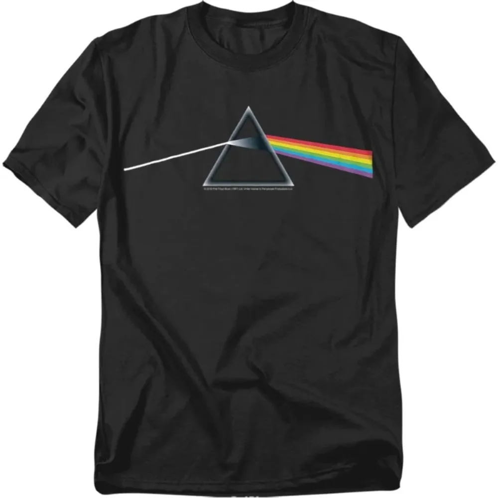 Pink Floyd Dark Side of The Moon Album Rock Music T-Shirt 2026 Summer New Women's Vintage Short Sleeve Casual Retro Style Shirt