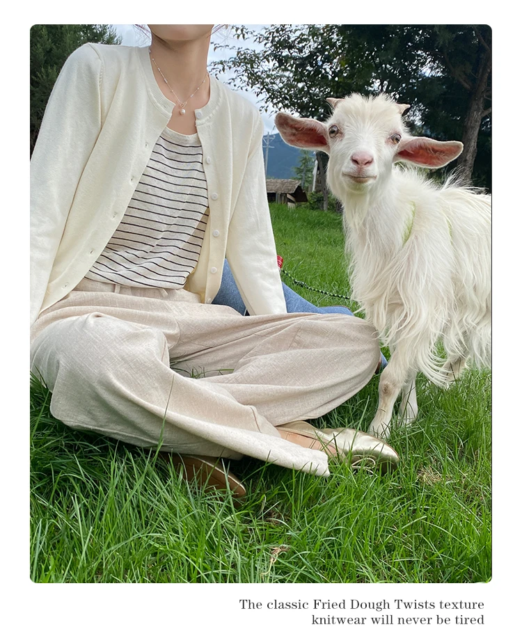 Knitted Sweater Women Cardigans New Long Sleeve O-Neck White Knit Sweater Cardigan Women Tops Knitwears Sueters De Mujer Q1016
