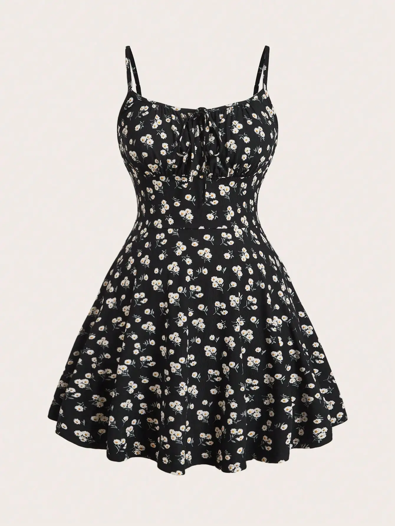 New Fashion Floral Elegant Sleeveless Thin Strap Camisole Dress