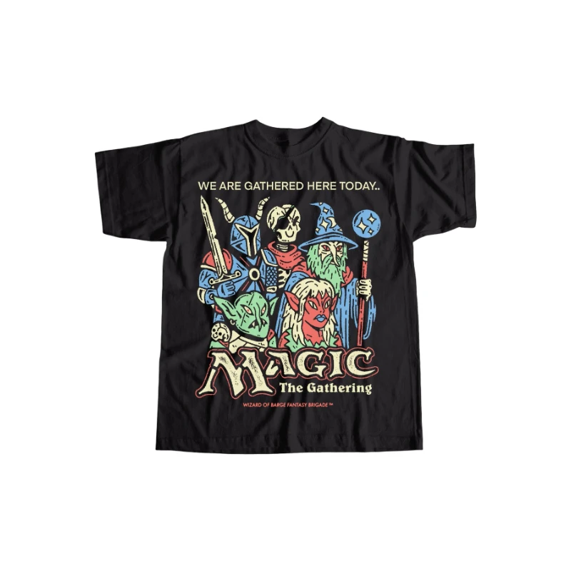 Magic The Gathering Oversized Unisex T Shirt Streetwear Cotton New Retro Short Sleeves Graphic Print T-Shirt Women Men Couples