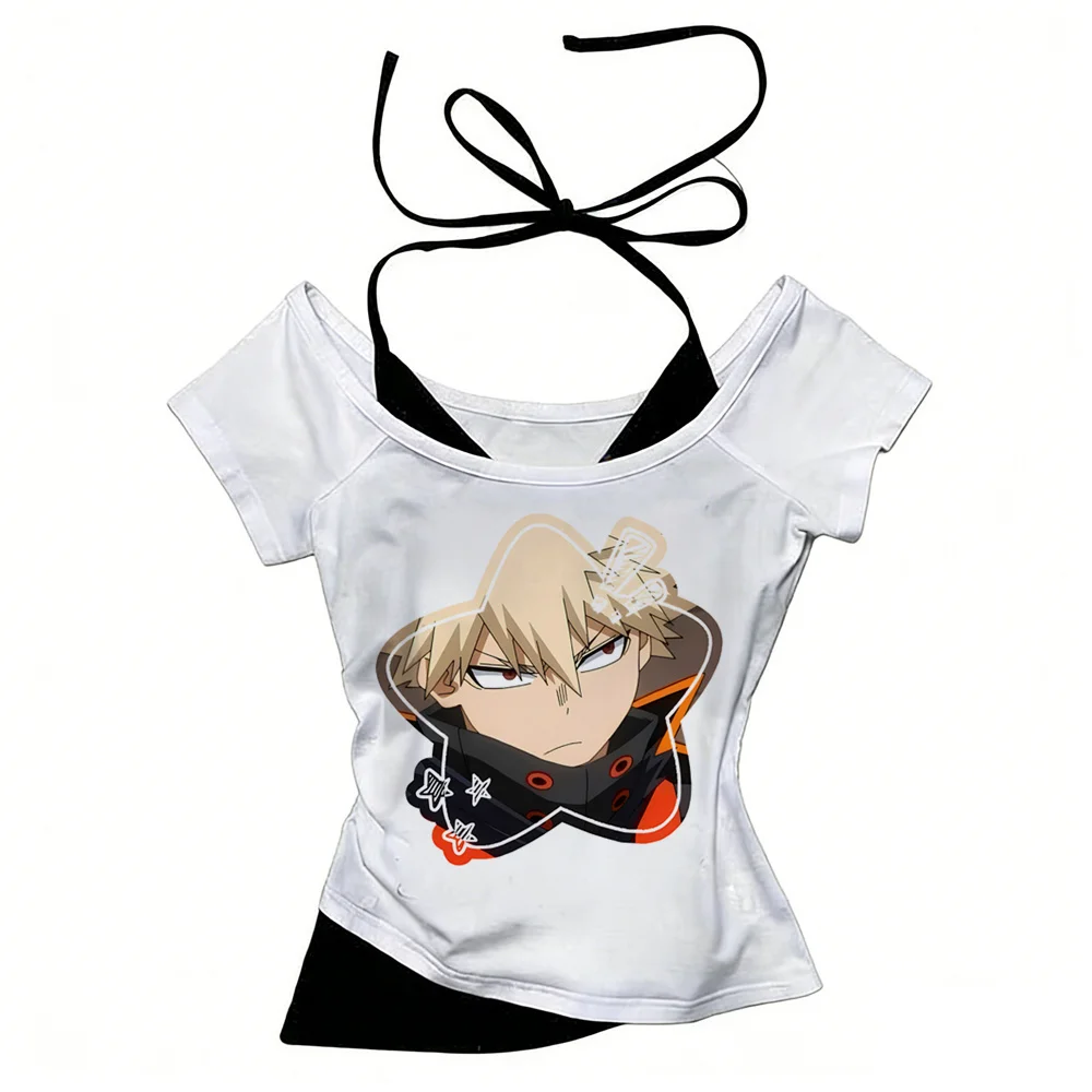 Bakugo tshirt teen Pop Culture Classic Psychedelic hip hop kawaii anime tshirt Y2k women Classic Trendy Graphic