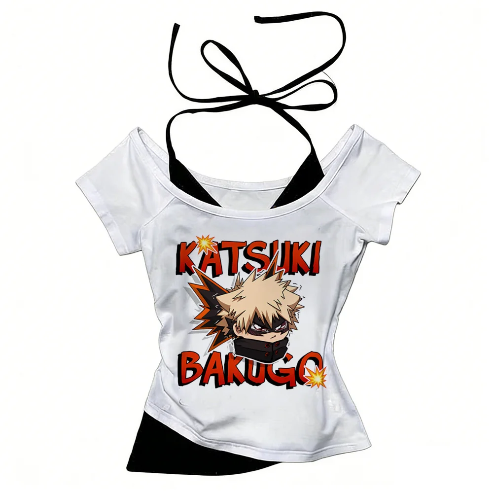 Bakugo tshirt teen Pop Culture Classic Psychedelic hip hop kawaii anime tshirt Y2k women Classic Trendy Graphic