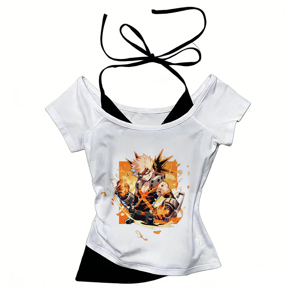 Bakugo tshirt teen Pop Culture Classic Psychedelic hip hop kawaii anime tshirt Y2k women Classic Trendy Graphic