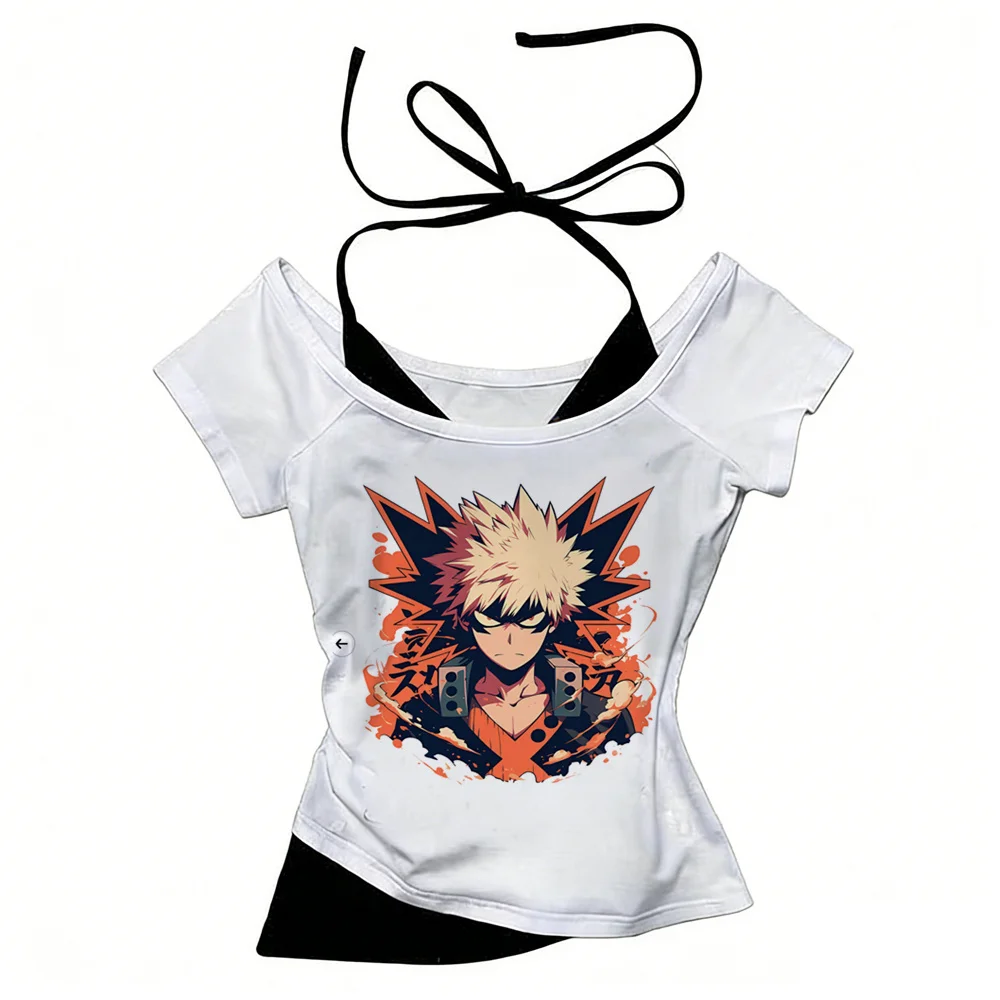 Bakugo tshirt teen Pop Culture Classic Psychedelic hip hop kawaii anime tshirt Y2k women Classic Trendy Graphic
