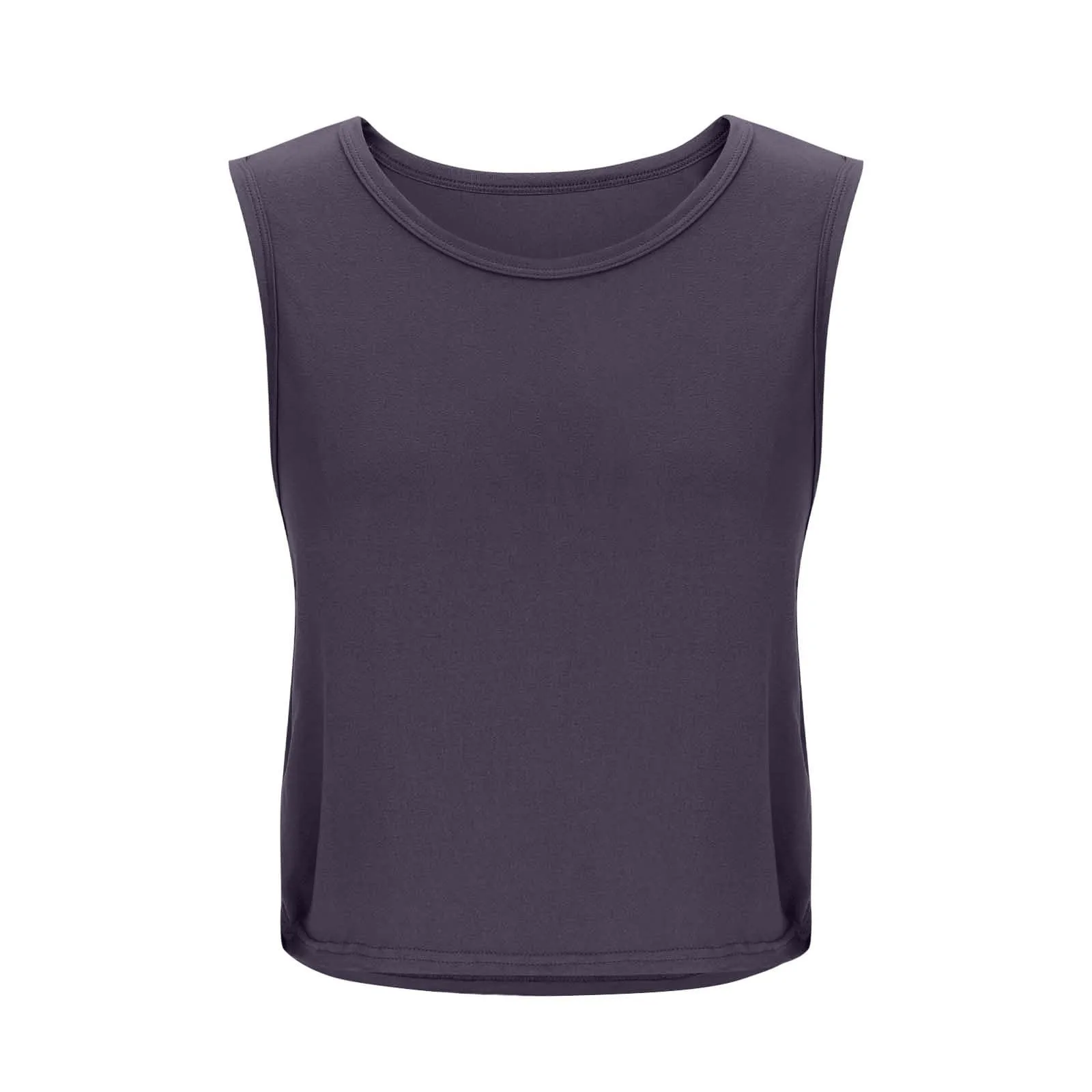 Women Sleeveless Yoga Tops Athletic Vest Breathable Blouse Cover Up Gym Workout Cool T-Shirt Running Short Tank Crop Top