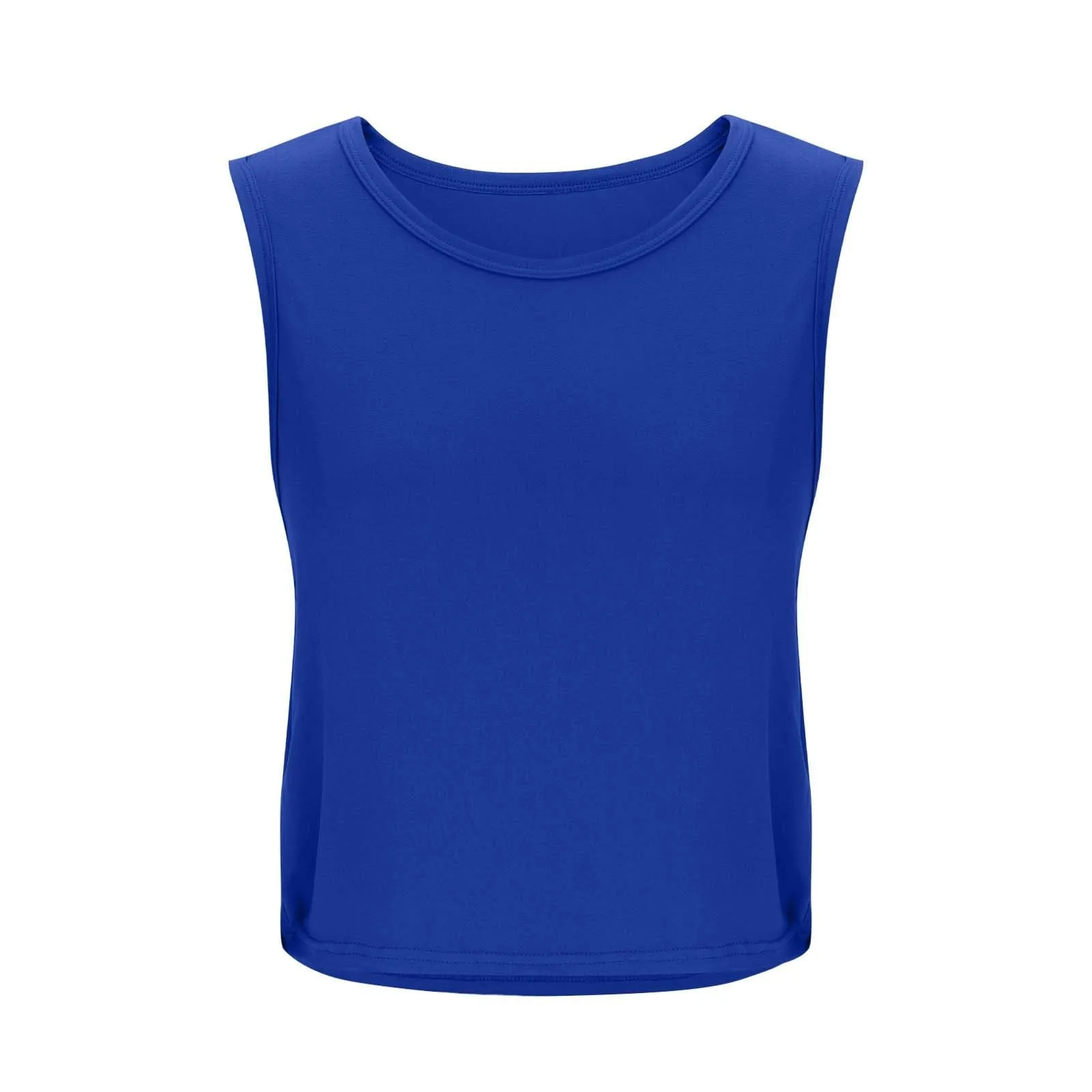 Women Sleeveless Yoga Tops Athletic Vest Breathable Blouse Cover Up Gym Workout Cool T-Shirt Running Short Tank Crop Top