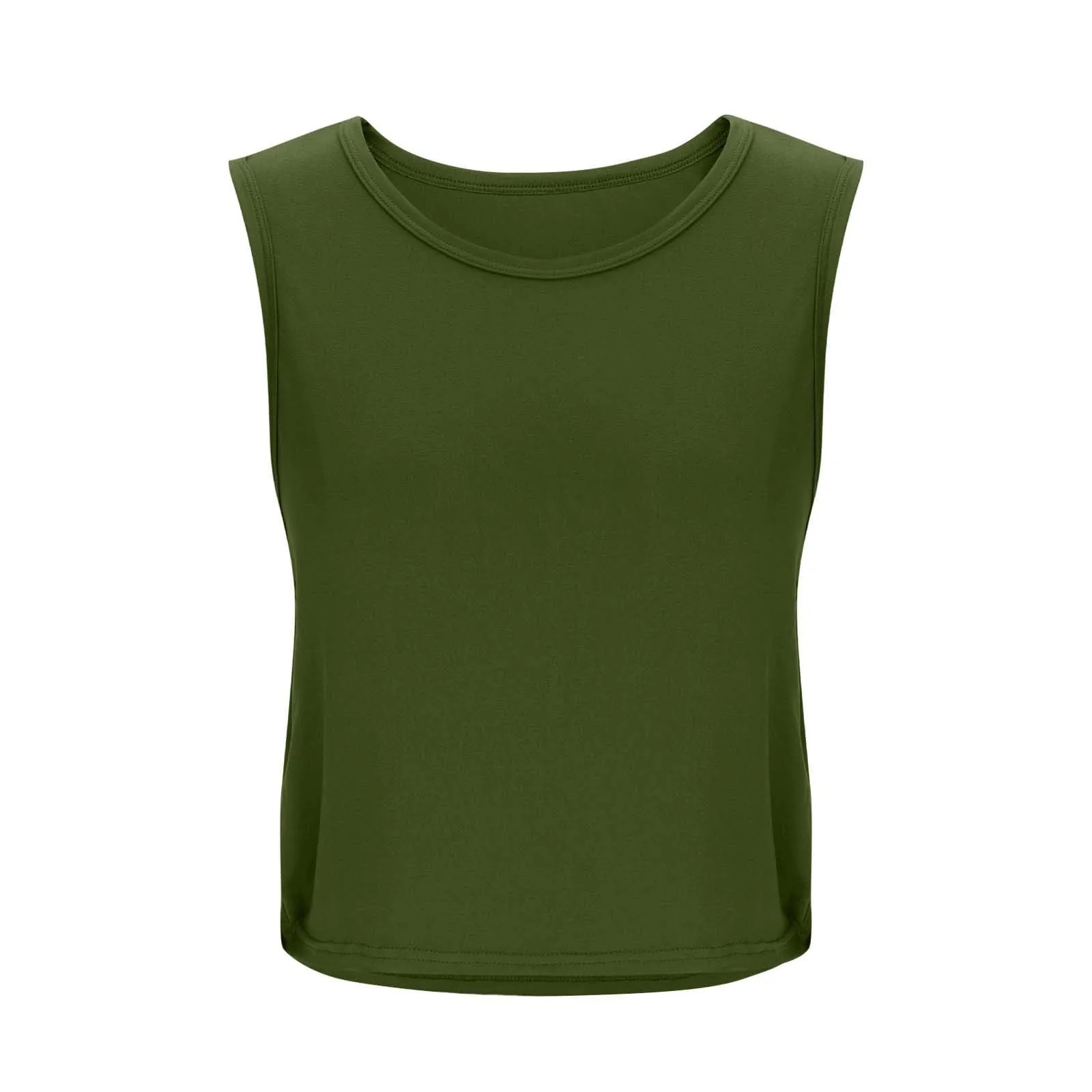 Women Sleeveless Yoga Tops Athletic Vest Breathable Blouse Cover Up Gym Workout Cool T-Shirt Running Short Tank Crop Top