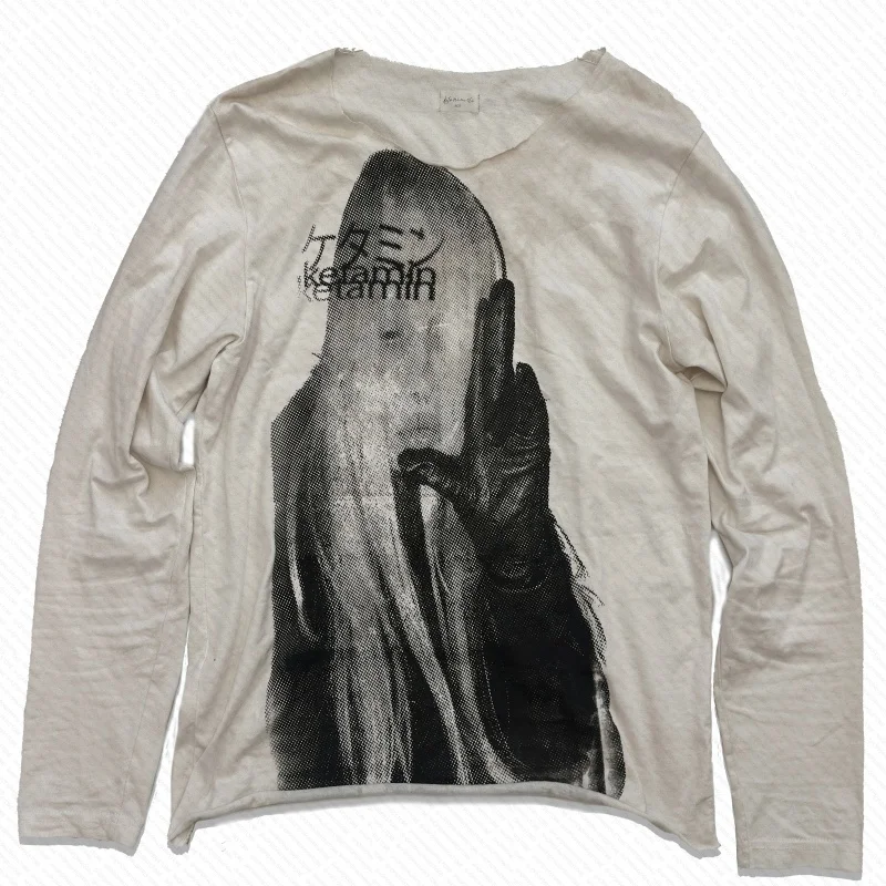 Emo Printing Sexy Y2k Long-sleeve Tops Gothic Punk Girl Graphic Women's Long-sleeve Tees Trashy Fairy Printing 2000s Long-sleeve