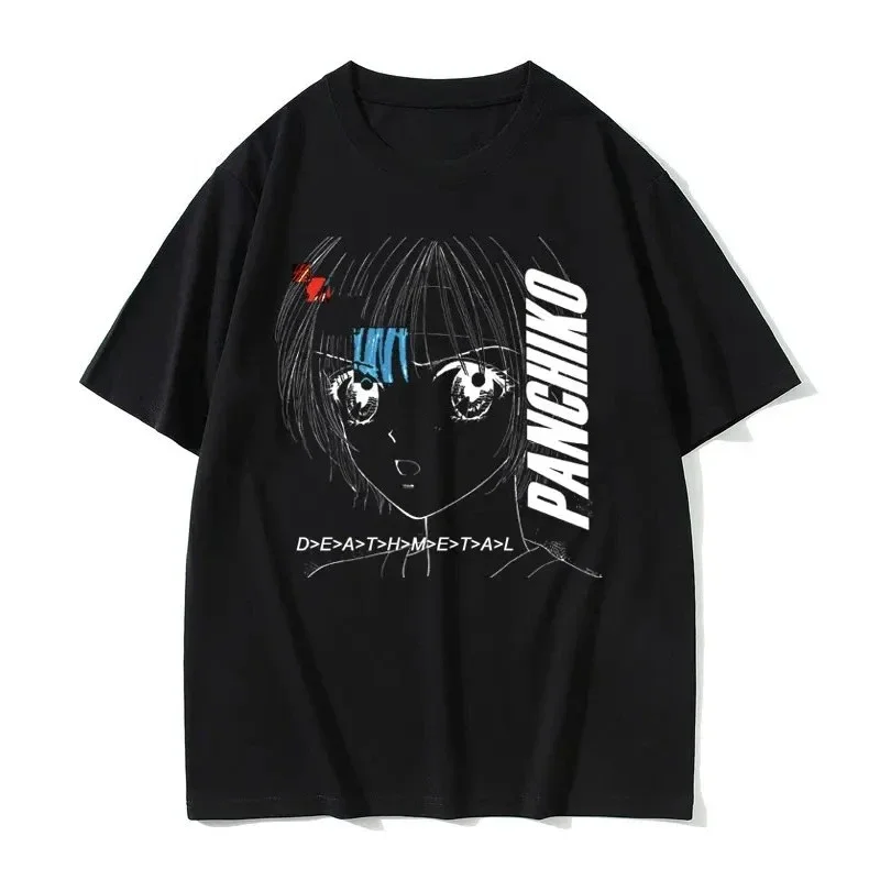 Panchiko DEATHMETAL Rock Album Graphic Print T-Shirt Womens Vintage Casual Tops T-Shirt Gothic Streetwear Graphic T Shirts Y2K